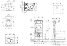 Geberit Duofix falra szerelhető WC szett, Ideal Standard Tesi WC soft close ülőkével, Geberit Sigma 01 alpesi fehér nyomólappal SANI11CD3116