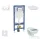 Geberit Duofix falra szerelhető WC szett, Ideal Standard Alpha Wc soft close ülőkével, Sigma 20 fehér/króm nyomólappal SANI11CD3117