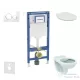 Geberit Duofix falra szerelhető WC szett, Ideal Standard Alpha Wc soft close ülőkével, Sigma 20 fehér/króm nyomólappal SANI11CD3117