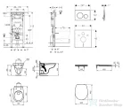 Geberit Duofix falra szerelhető WC szett, Ideal Standard Alpha Wc soft close ülőkével, Sigma 20 fehér/króm nyomólappal SANI11CD3117