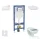 Geberit Duofix falra szerelhető WC szett, Ideal Standard Alpha Wc soft close ülőkével, Sigma 30 fehér/króm nyomólappal SANI11CD3118