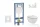 Geberit Duofix falra szerelhető WC szett, Ideal Standard Tesi WC soft close ülőkével, Geberit Sigma 20 fehér/króm nyomólappal SANI11CD3119
