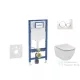 Geberit Duofix falra szerelhető WC szett, Ideal Standard Tesi WC soft close ülőkével, Geberit Sigma 20 fehér/króm nyomólappal SANI11CD3119