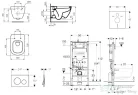 Geberit Duofix falra szerelhető WC szett, Ideal Standard Tesi WC soft close ülőkével, Geberit Sigma 20 fehér/króm nyomólappal SANI11CD3119