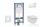 Geberit Duofix falra szerelhető WC szett, Ideal Standard Tesi WC soft close ülőkével, Geberit Sigma 30 fehér/króm nyomólappal SANI11CD3120