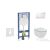 Geberit Duofix falra szerelhető WC szett, Ideal Standard Tesi WC soft close ülőkével, Geberit Sigma 30 fehér/króm nyomólappal SANI11CD3120