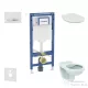 Geberit Duofix falra szerelhető WC szett, Ideal Standard Alpha Wc soft close ülőkével, Sigma 50 alpesi fehér/króm nyomólappal SANI11CD3121