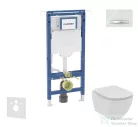 Geberit Duofix falra szerelhető WC szett, Ideal Standard Tesi WC soft close ülőkével, Geberit Sigma 50 alpesi fehér/ króm nyomólappal SANI11CD3122