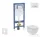 Geberit Duofix falra szerelhető WC szett, Ideal Standard Tesi WC soft close ülőkével, Geberit Sigma 50 alpesi fehér/ króm nyomólappal SANI11CD3122