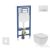 Geberit Duofix falra szerelhető WC szett, Ideal Standard Tesi WC soft close ülőkével, Geberit Sigma 50 alpesi fehér/ króm nyomólappal SANI11CD3122