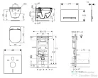 Geberit Duofix falra szerelhető WC szett, Ideal Standard Tesi WC soft close ülőkével, Geberit Sigma 50 alpesi fehér/ króm nyomólappal SANI11CD3122