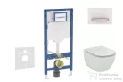 Geberit Duofix falra szerelhető WC szett, Ideal Standard Tesi WC soft close ülőkével, Geberit Sigma 50 alpesi fehér/króm nyomólappal SANI11CD3123