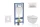 Geberit Duofix falra szerelhető WC szett, Ideal Standard Tesi WC soft close ülőkével, Geberit Sigma 50 alpesi fehér/króm nyomólappal SANI11CD3123