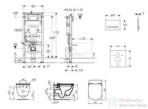 Geberit Duofix falra szerelhető WC szett, Ideal Standard Tesi WC soft close ülőkével, Geberit Sigma 50 alpesi fehér/króm nyomólappal SANI11CD3123