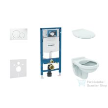  Geberit Duofix falra szerelhető WC szett, Ideal Standard Alpha WC ülőkével, Geberit Sigma 01 alpesi fehér nyomólappal SANI11CD3124