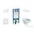 Geberit Duofix falra szerelhető WC szett, Ideal Standard Alpha WC ülőkével, Geberit Sigma 01 alpesi fehér nyomólappal SANI11CD3124