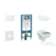 Geberit Duofix falra szerelhető WC szett, Ideal Standard Alpha WC ülőkével, Geberit Sigma 01 alpesi fehér nyomólappal SANI11CD3124