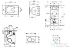 Geberit Duofix falra szerelhető WC szett, Ideal Standard Tesi WC ülőkével, Geberit Sigma 01 alpesi fehér nyomólappal SANI11CD3125