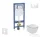 Geberit Duofix falra szerelhető WC szett, Ideal Standard Tesi WC ülőkével, Geberit Sigma 20 fényes fehér/króm nyomólappal SANI11CD3126