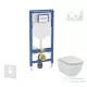 Geberit Duofix falra szerelhető WC szett, Ideal Standard Tesi WC ülőkével, Geberit Sigma 20 fényes fehér/króm nyomólappal SANI11CD3126