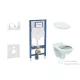 Geberit Duofix falra szerelhető WC szett, Ideal Standard Alpha WC ülőkével, Geberit Sigma 20 fehér/króm nyomólappal SANI11CD3127