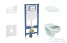 Geberit Duofix falra szerelhető WC szett, Ideal Standard Alpha WC ülőkével, Geberit Sigma 30 fehér/króm nyomólappal SANI11CD3128