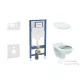 Geberit Duofix falra szerelhető WC szett, Ideal Standard Alpha WC ülőkével, Geberit Sigma 30 fehér/króm nyomólappal SANI11CD3128