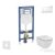 Geberit Duofix falra szerelhető WC szett, Ideal Standard Tesi WC ülőkével, Geberit Sigma 30 fényes fehér/króm nyomólappal SANI11CD3129
