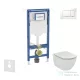Geberit Duofix falra szerelhető WC szett, Ideal Standard Tesi WC ülőkével, Geberit Sigma 30 fényes fehér/króm nyomólappal SANI11CD3129