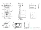 Geberit Duofix falra szerelhető WC szett, Ideal Standard Tesi WC ülőkével, Geberit Sigma 50 alpesi fehér/króm nyomólappal SANI11CD3130