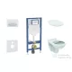 Geberit Duofix falra szerelhető WC szett, Ideal Standard Alpha WC ülőkével, Geberit Sigma 50 alpesi fehér/króm nyomólappal SANI11CD3131