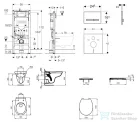 Geberit Duofix falra szerelhető WC szett, Ideal Standard Alpha WC ülőkével, Geberit Sigma 50 alpesi fehér/króm nyomólappal SANI11CD3131