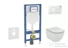 Geberit Duofix falra szerelhető WC szett, Ideal Standard Tesi Aquablade Wc soft close ülőkével, Sigma 01 alpesi fehér nyomólappal SANI11CD3132