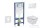 Geberit Duofix falra szerelhető WC szett, Ideal Standard Tesi Aquablade Wc soft close ülőkével, Sigma 01 alpesi fehér nyomólappal SANI11CD3132