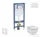 Geberit Duofix falra szerelhető WC szett, Ideal Standard Tesi Aquablade WC soft close ülőkével, Geberit Sigma 01 alpesi fehér nyomólappal SANI11CD3133
