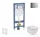 Geberit Duofix falra szerelhető WC szett, Ideal Standard Tesi Aquablade WC soft close ülőkével, Geberit Sigma 01 fényes króm nyomólappal SANI11CD3134