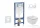 Geberit Duofix falra szerelhető WC szett, Ideal Standard Tesi Aquablade Wc soft close ülőkével, Sigma 20 fehér/króm nyomólappal SANI11CD3135