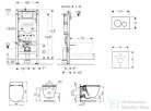 Geberit Duofix falra szerelhető WC szett, Ideal Standard Tesi Aquablade Wc soft close ülőkével, Sigma 20 fehér/króm nyomólappal SANI11CD3135