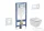 Geberit Duofix falra szerelhető WC szett, Ideal Standard Tesi Aquablade Wc soft close ülőkével, Sigma 30 fehér/króm nyomólappal SANI11CD3136
