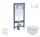 Geberit Duofix falra szerelhető WC szett, Ideal Standard Tesi Aquablade WC soft close ülőkével, Geberit Sigma 20 fényes fehér/króm nyomólappal SANI11CD3137