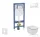 Geberit Duofix falra szerelhető WC szett, Ideal Standard Tesi Aquablade WC soft close ülőkével, Geberit Sigma 30 fényes fehér/króm nyomólappal SANI11CD3138