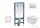 Geberit Duofix falra szerelhető WC szett, Ideal Standard Tesi Aquablade Wc soft close ülőkével, Sigma 50 alpesi fehér/króm nyomólappal SANI11CD3139