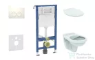 Geberit Duofix falra szerelhető WC szett, Ideal Stanard Alpha WC és ülőke, Geberit Delta 21 alpesi fehér nyomólappal SANI11CD3140