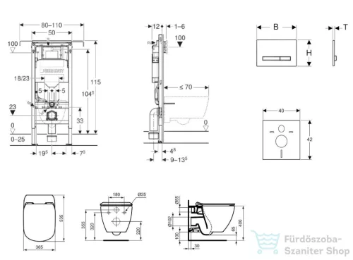 Geberit Duofix falra szerelhető WC szett, Ideal Standard Tesi Aquablade WC soft close ülőkével, Geberit Sigma 50 alpesi fehér/króm nyomólappal SANI11CD3141