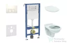 Geberit Duofix falra szerelhető WC szett, Ideal Stanard Alpha WC és ülőke, Geberit Delta 35 alpesi fehér nyomólappal SANI11CD3143