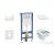 Geberit Duofix falra szerelhető WC szett, Ideal Stanard Alpha WC és ülőke, Geberit Delta 35 alpesi fehér nyomólappal SANI11CD3143