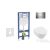 Geberit Duofix falra szerelhető WC szett, Villeroy & Boch Architectura WC CeramicPlus bevonattal és softclose ülőkével, Sigma 30 fényes króm nyomólappal SANI11CK1105