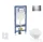 Geberit Duofix falra szerelhető WC szett, Villeroy & Boch Omnia Architectura Directflush CeramicPlus WC soft close ülőkével, Geberit Sigma 30 fényes/matt króm nyomólappal SANI11CK1107