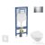 Geberit Duofix falra szerelhető WC szett, Villeroy & Boch Omnia Architectura Directflush CeramicPlus WC soft close ülőkével, Geberit Sigma 30 fényes/matt króm nyomólappal SANI11CK1107