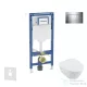 Geberit Duofix falra szerelhető WC szett, Villeroy & Boch Omnia Architectura Directflush CeramicPlus WC soft close ülőkével, Geberit Sigma 30 fényes/matt króm nyomólappal SANI11CK1107